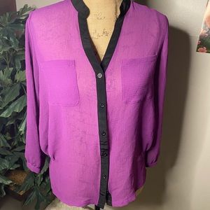 Purple sheer blouse